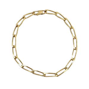 Bracelet or jaune maille cheval