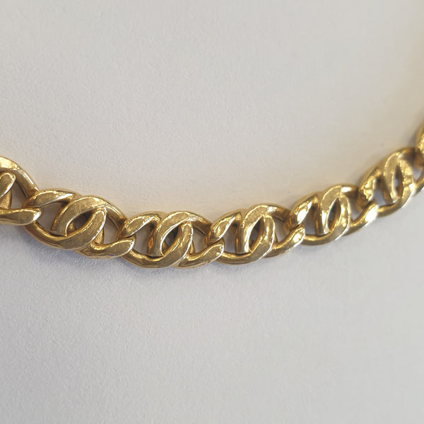 Bracelet maille marine or jaune