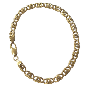 Bracelet maille marine or jaune