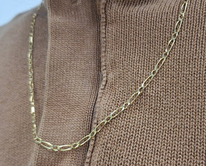 Collier or maille figaro