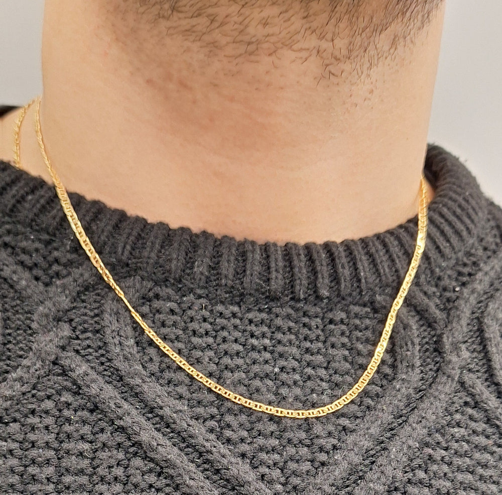 Collier or maille marine