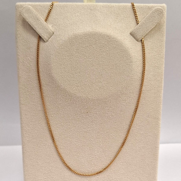 Collier or maille gourmette