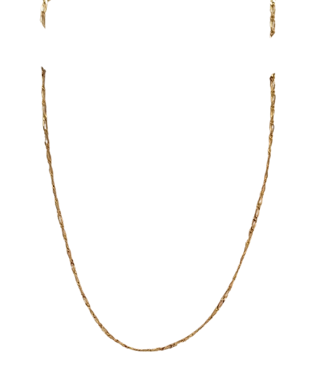 Collier or maille figaro