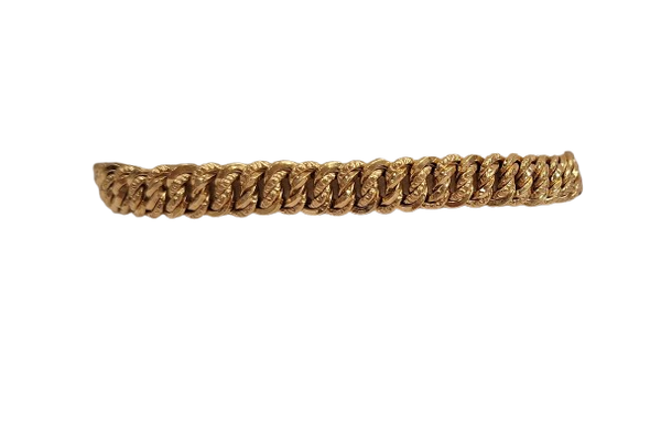 Bracelet Maillon Maille Américaine Or Jaune