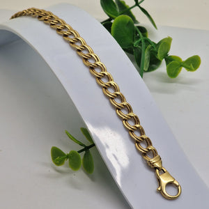 Bracelet or maille gourmette