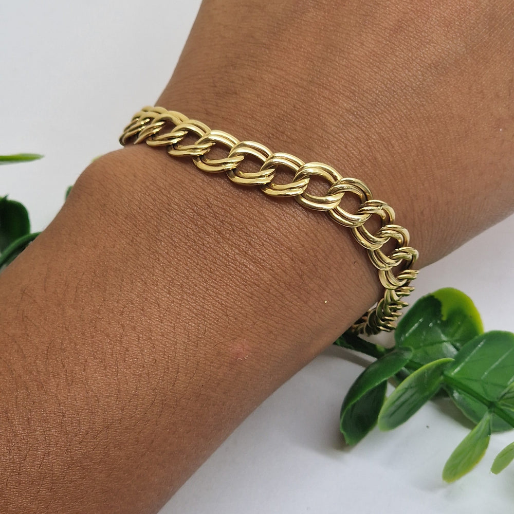 Bracelet or maille gourmette
