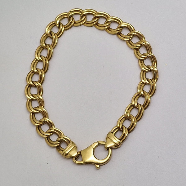 Bracelet or maille gourmette
