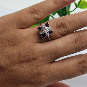 Bague en Or avec Diamants et Rubis