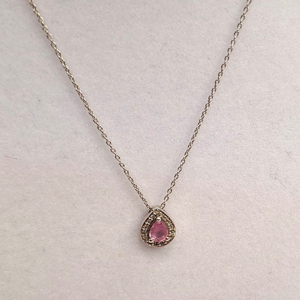 Collier Or avec Tourmaline et Diamants