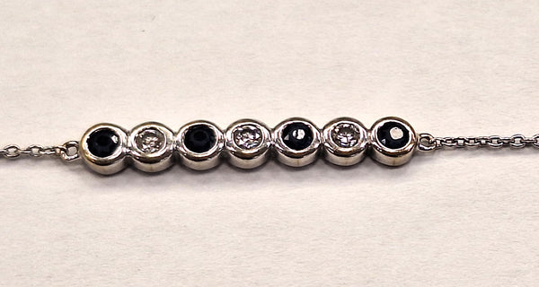 Bracelet avec Saphir et Diamants
