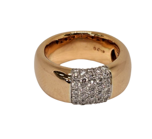 Bague en Or jaune et diamants 0.76 carat T.54