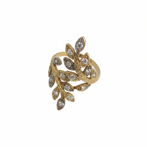 Bague en Or jaune et blanc avec oxydes de Zirconium