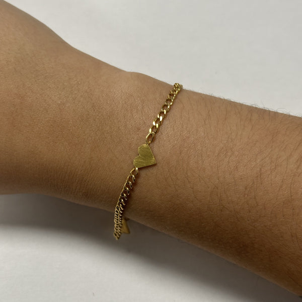 Bracelet Or avec Coeurs