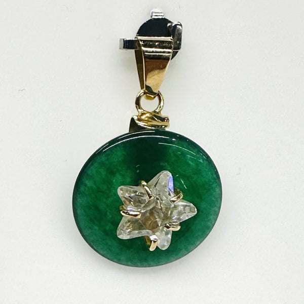 Pendentif Or avec Pierre Jade
