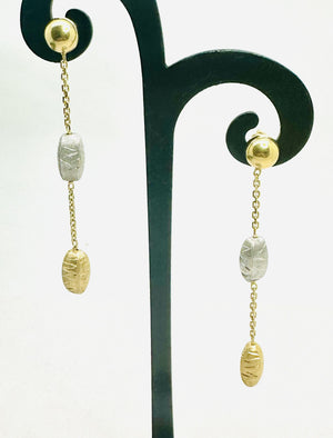 Boucles d'Oreille 2 Ors Pendantes