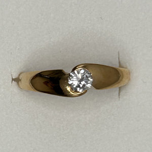Bague Or avec Diamant Solitaire 0,20ct