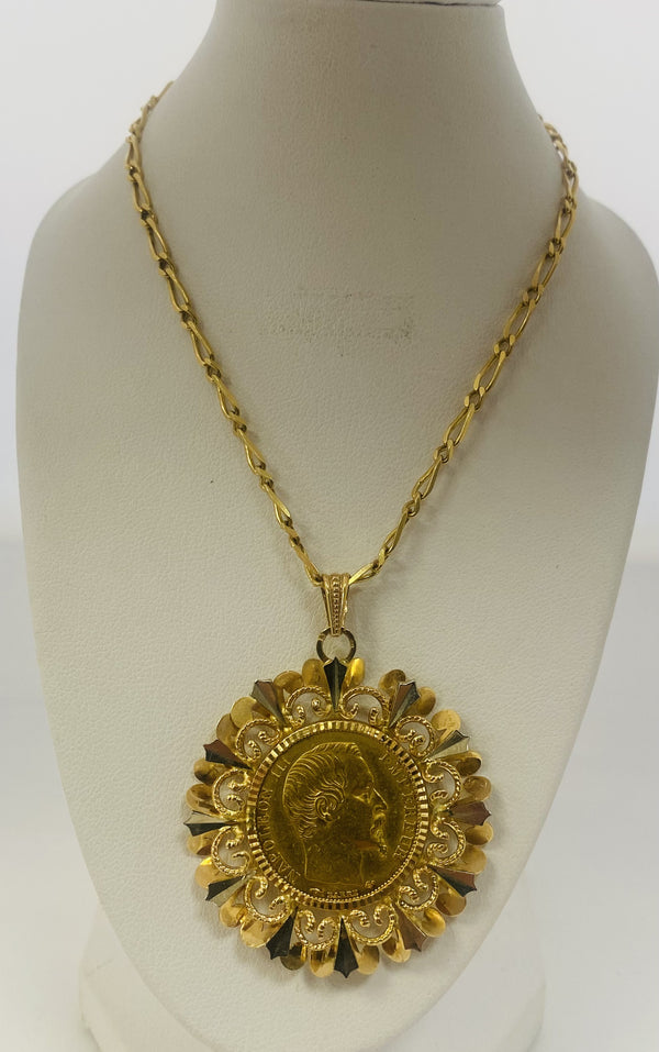 Pendentif Pièce 20 francs Napoléon III 1858