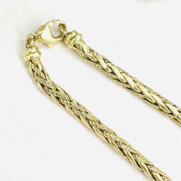 Collier Or Maille Palmier