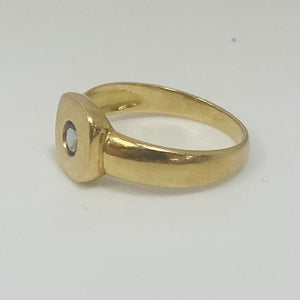 Bague Or avec Pierre Bleue