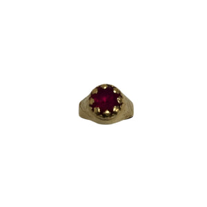 Bague Or avec Pierre Rouge