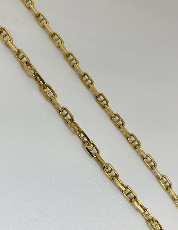 Collier Or Maille Marine