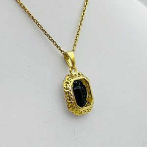 Pendentif 2 Ors avec Saphir et Diamants