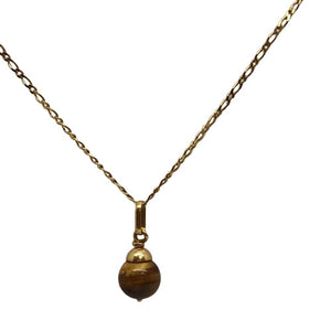 Collier Or Oeil de Tigre