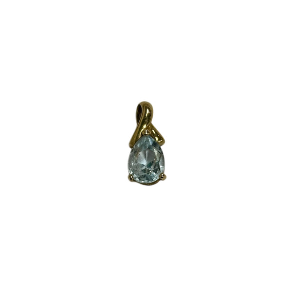 Pendentif Or avec Pierre Bleue