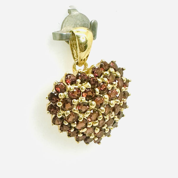 Pendentif Coeur avec Grenats