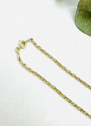 Chaîne Or Jaune Maille Forçat 52cm