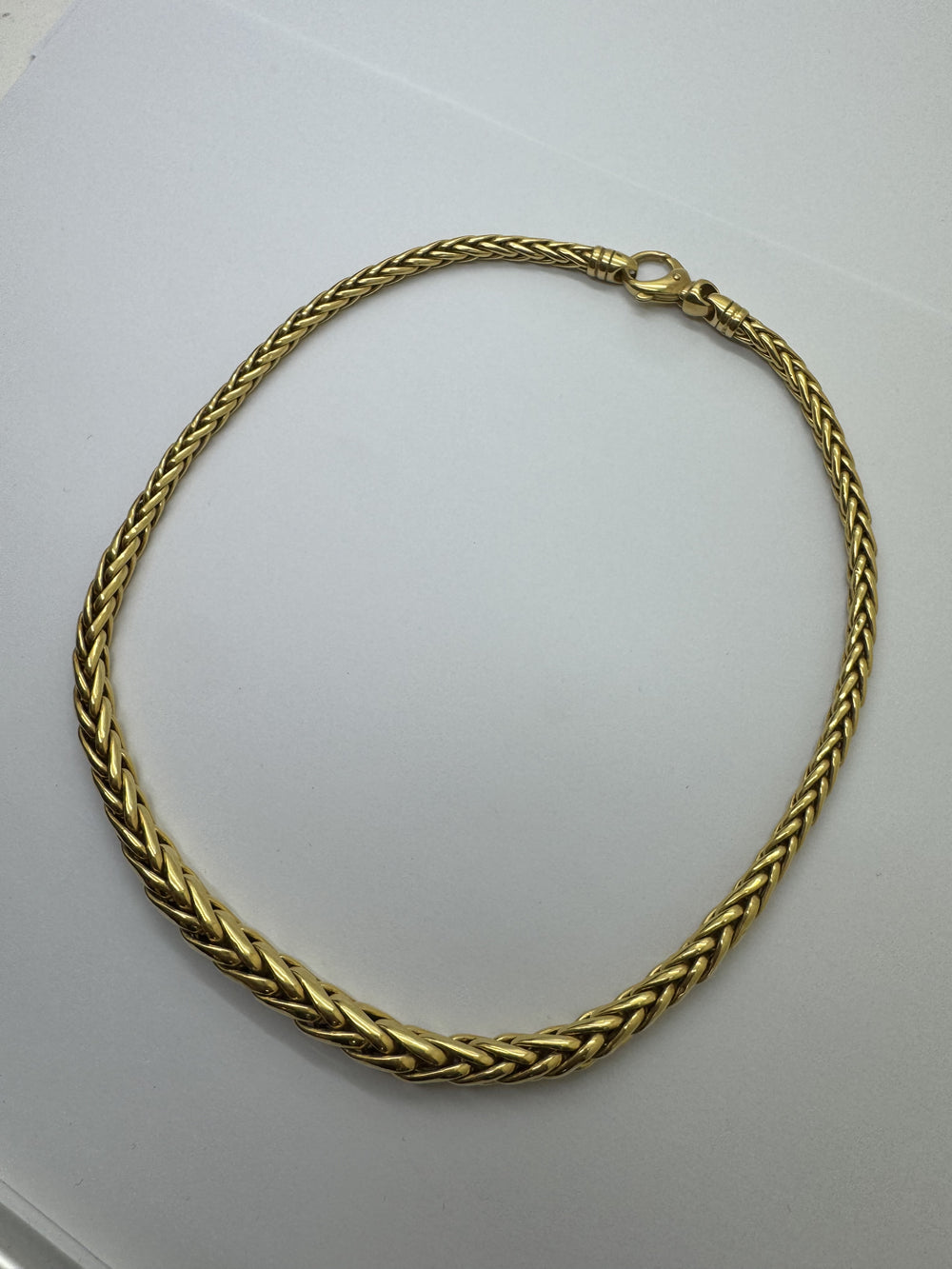 Collier Or Maille Palmier en Chute