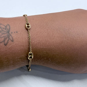 Bracelet Or Maille Grain de Café