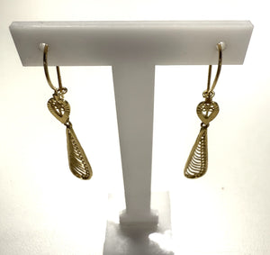 Boucles d'Oreille Dormeuses Or Jaune