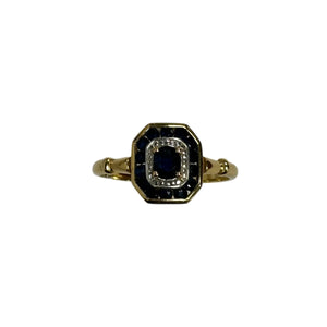 Bague 2 Ors avec Pierres Bleues