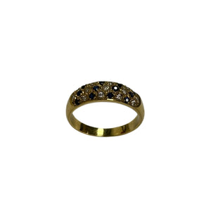 Bague Or avec Pierre Bleue et Diamants