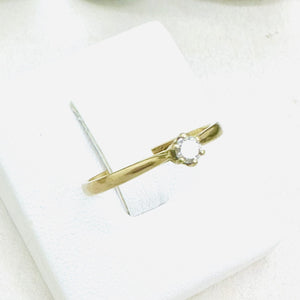 Bague Or avec Diamant Solitaire