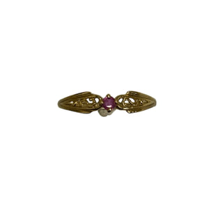 Bague Or avec Pierre Rose