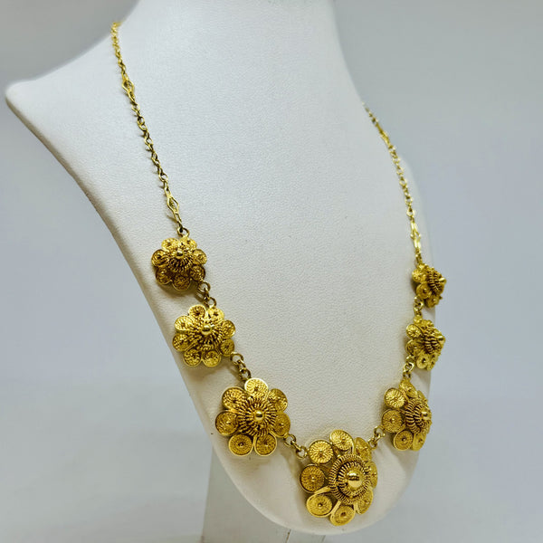 Collier Or avec Fleur