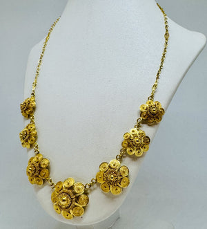 Collier Or avec Fleur