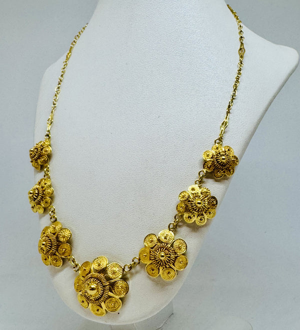 Collier Or avec Fleur