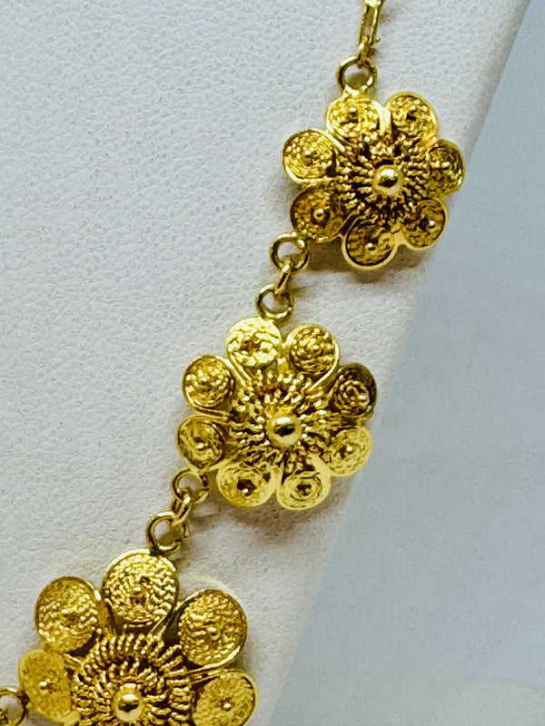 Collier Or avec Fleur