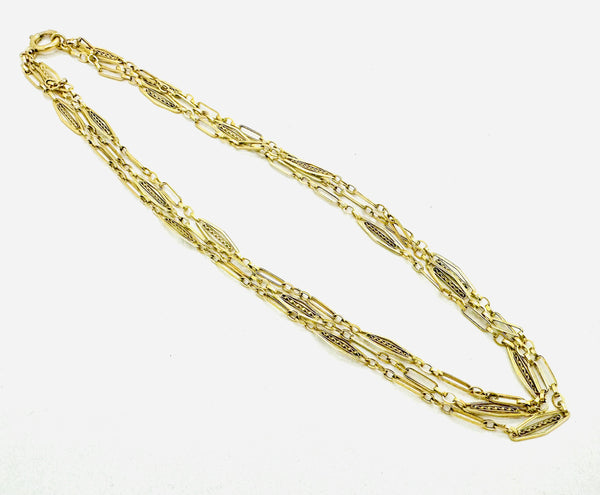 Collier Or Jaune en Filigrane