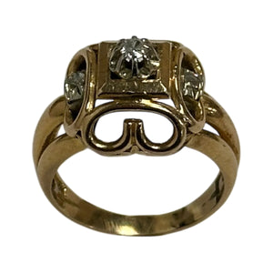 Bague Or Jaune avec Diamants
