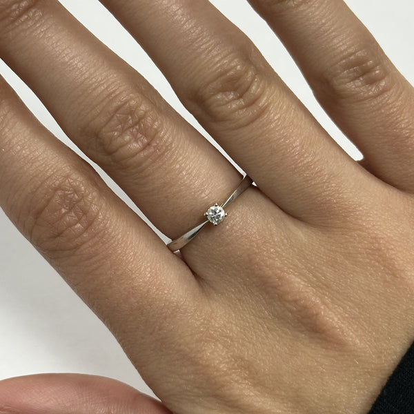 Bague Or avec Diamant Solitaire 0,10ct