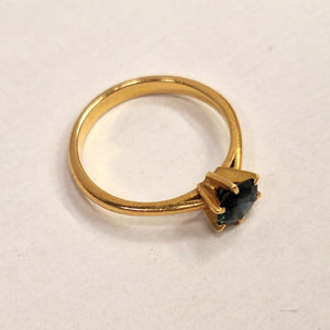 Bague 2 Ors avec Saphir