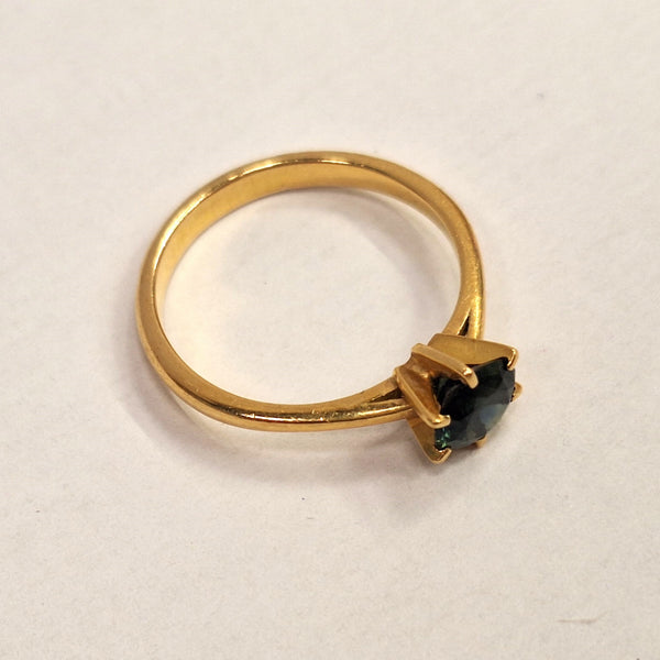 Bague 2 Ors avec Saphir
