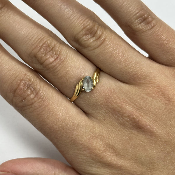 Bague Or avec Pierre Bleue