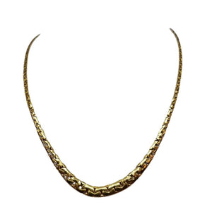 Collier Or Maille Haricot