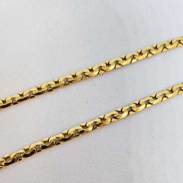 Collier Or Maille Haricot