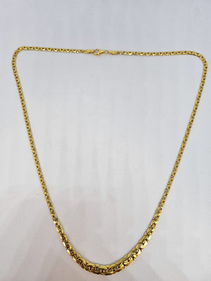 Collier Or Maille Haricot